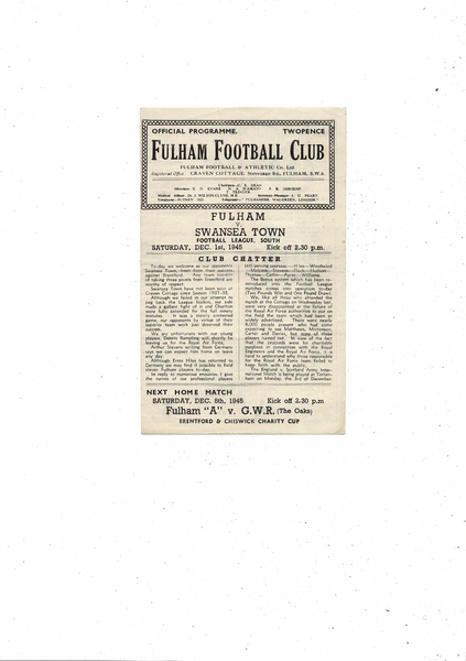 More Football Programmes listed today