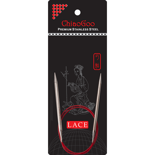 Chiaogoo Red Lace Fixed Circulars - 16" (40cm)