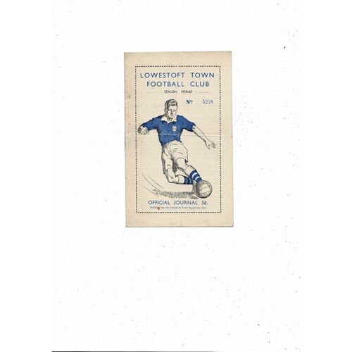 1959/60 Lowestoft v Biggleswade Eastern Counties League Football Programme