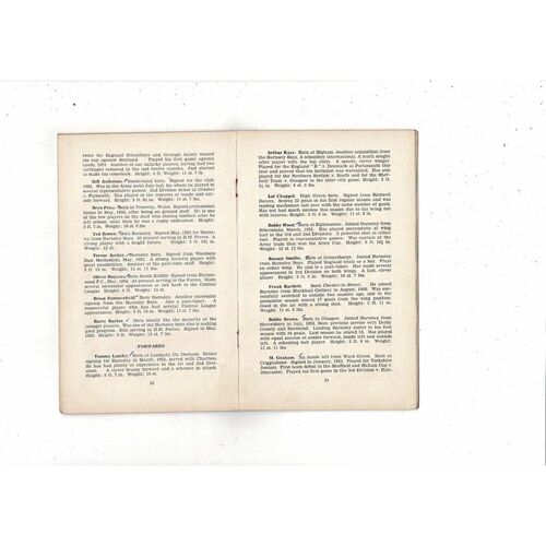 Barnsley original Football Supporters Club Handbook 1955