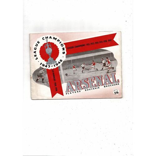 Arsenal Football Players Souvenir Brochure 1947/48
