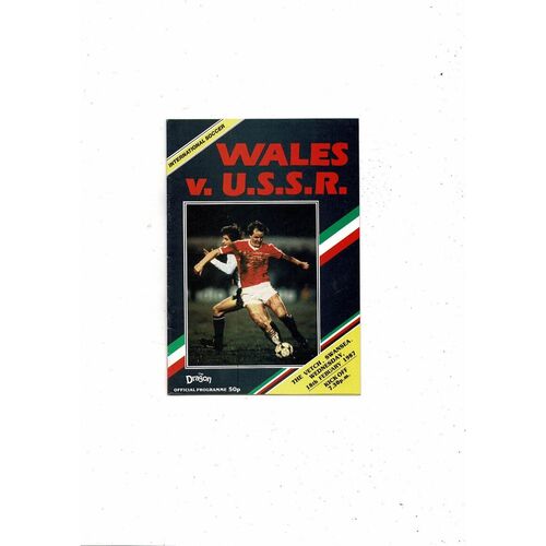 1987 Wales v USSR International Football Programme @ Swansea