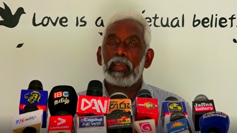 தமிழ் மக்கள் கூட்டணி கந்தையா அருந்தவபாாாலன் நடாத்திய ஊடக மாநாடு