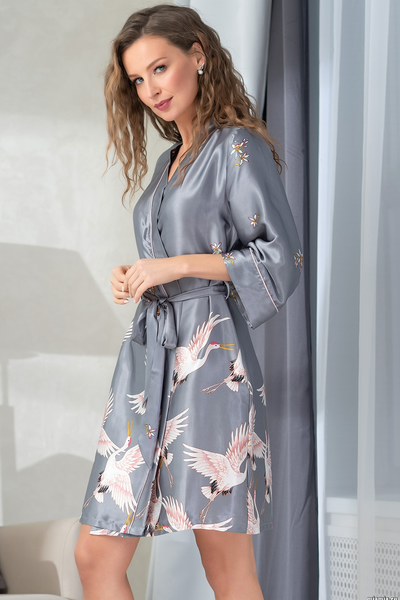 Stefania Silver 8783 Short Robe