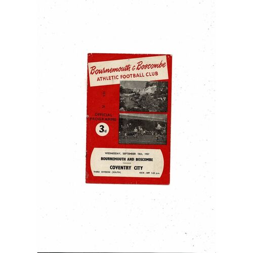 Bournemouth Home Football Programmes