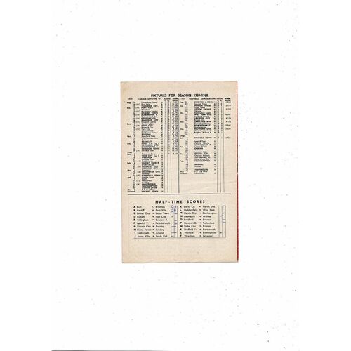 1959/60 Bournemouth v York FA Cup Football Programme