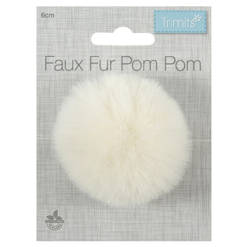 Faux Fur Pom Pom 6cm