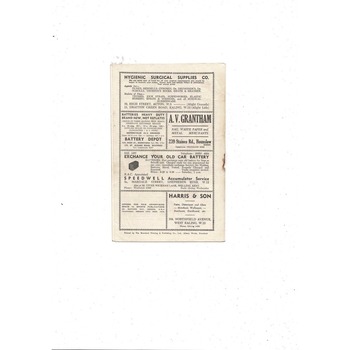 1952/53 Brentford v Plymouth Argyle Football Programme