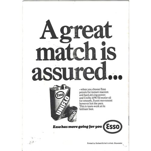 1973 Gloucester v An International XV Centenary Match (03/10/1973) Rugby Union Programme