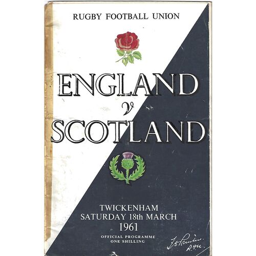 Scotland Rugby Union Programmes