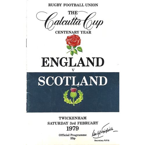 1979 England v Scotland (03/02/1979) Five Nations Rugby Union Programme