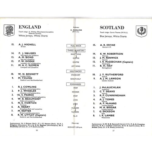 1979 England v Scotland (03/02/1979) Five Nations Rugby Union Programme