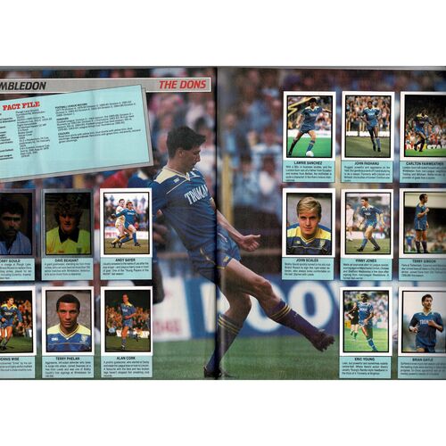 1988 Daily Mirror Soccer Football Sticker Album