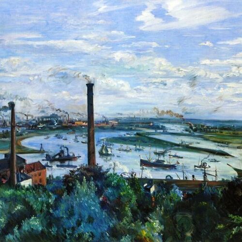 View of the Kohlbrand, Hamburg