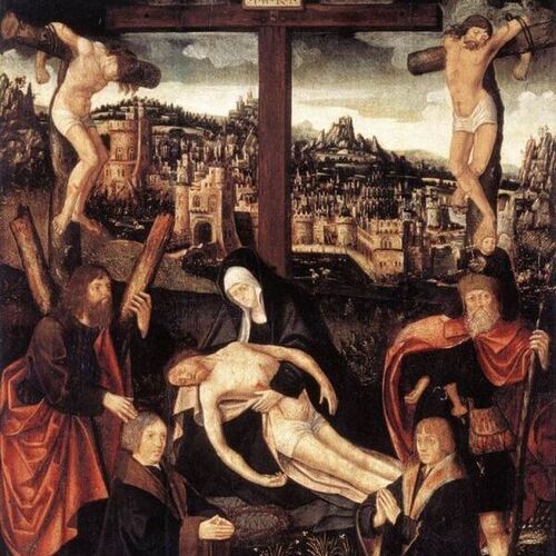 Crucifixion with Donors and Saints