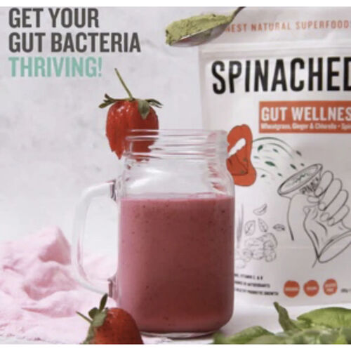 Spinached Organic Superfood Smoothie Powders Gut Wellness Super Glow or Energy Bomb 200g