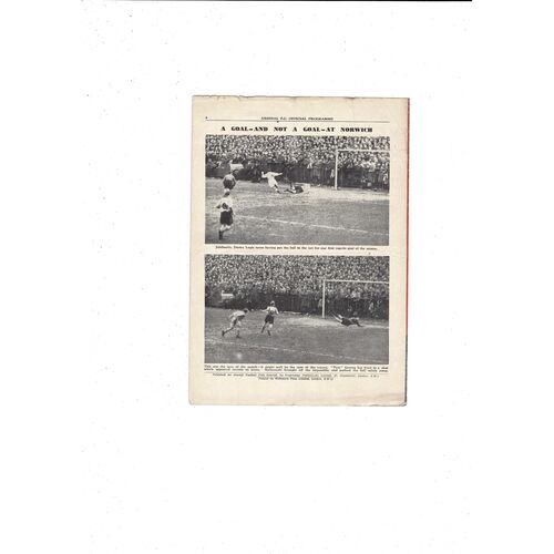 Arsenal v Bristol Rovers Football Combination Programme 1951/52