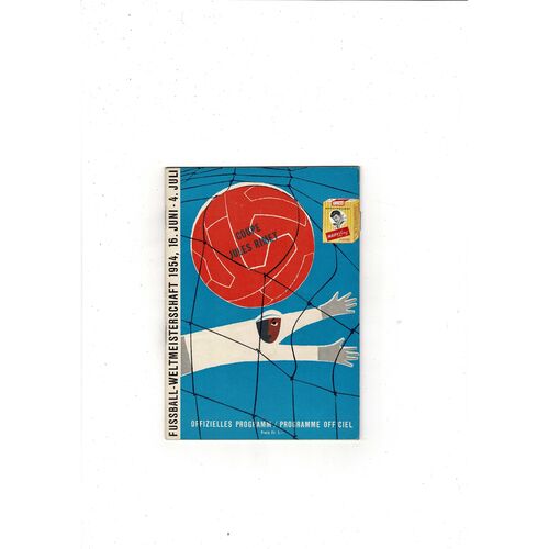 1954 World Cup 3rd place play off Uruguay v Austria Football Programme + Insert