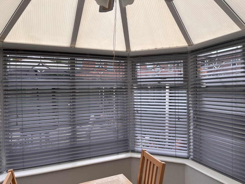 Venetian and wooden blinds