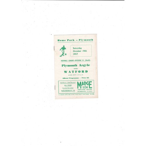 Plymouth Argyle Home Football Programmes
