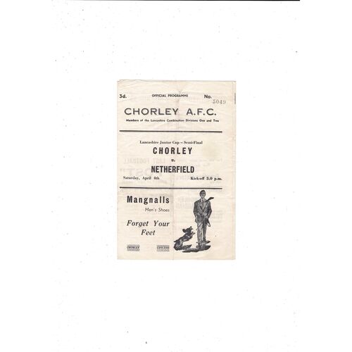 Chorley Football Programmes