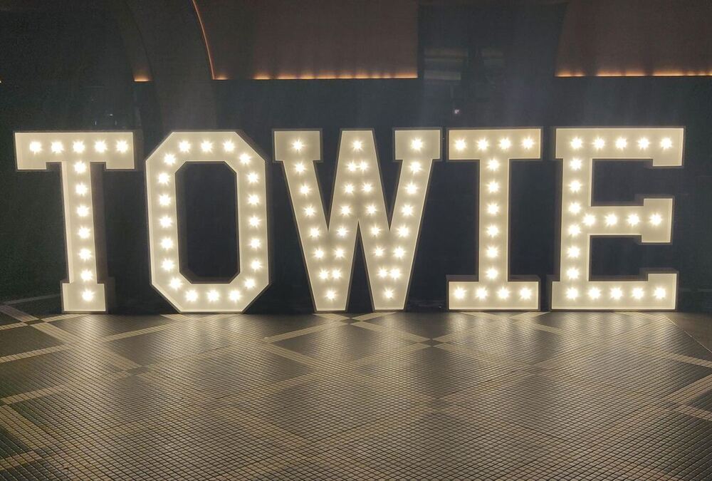 TOWIE giant light up letters