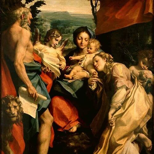 Madonna and Child with Sts Jerome and Mary Magdalen (The Day)