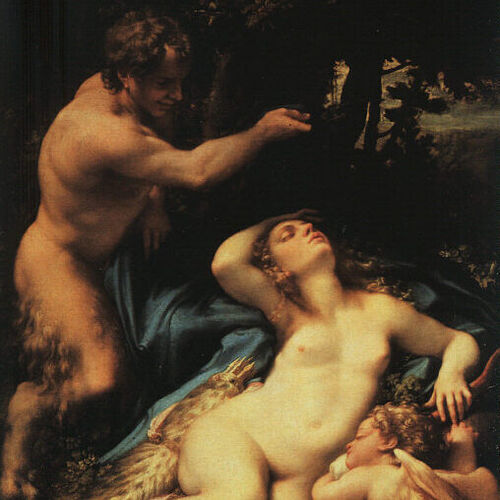 Venus and Cupid with a Satyr