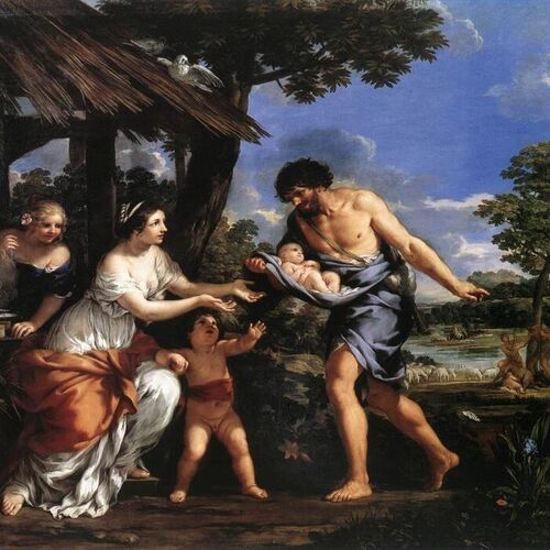 Romulus and Remus Given Shelter by Faustulus