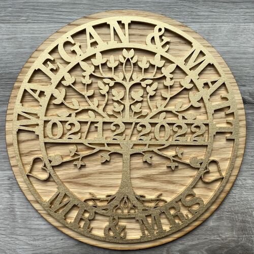 Customised Tree Of Life Monogram | Mr & Mrs Wedding Gift