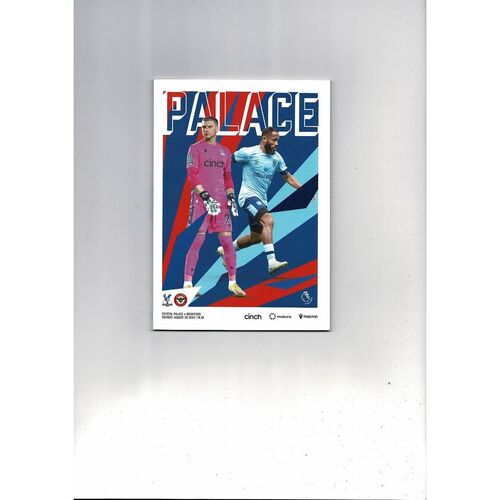 2022/23 Crystal Palace v Brentford Football Programme
