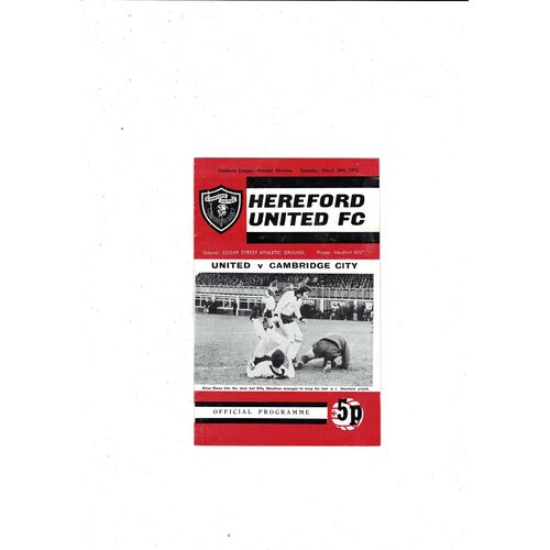 Hereford United Home Football Programmes