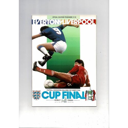 1986 Everton v Liverpool FA Cup Final Football Programme