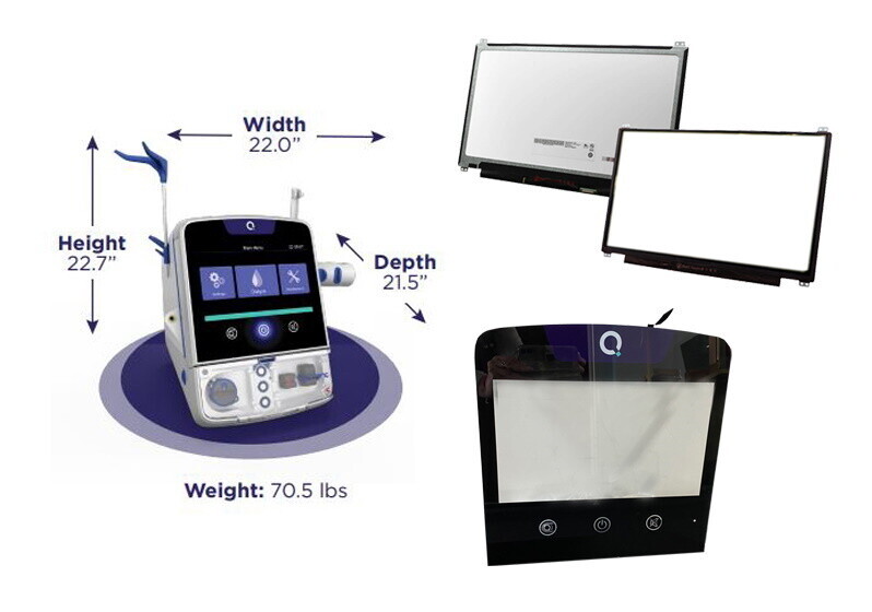Award winning portable Dialysis machine encompasses TFT LCD display from Display Technology.