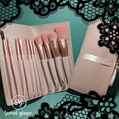 Travel Roll Make Up 11 Pc Brush Set