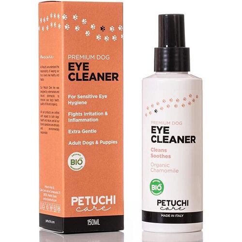 PETUCHI Eye Cleaner for Dogs Eye Drops in Soft and 100% Natural Spray 150ml