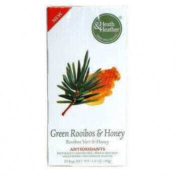 Heath & Heather Decaffeinated Green or Green Rooibos & Honey 20 bags