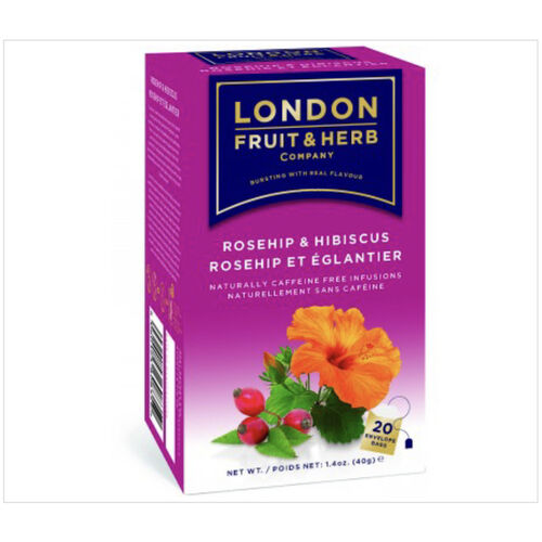 Rosehip & Hibiscus by London Fruit & Herb Company - 20 Bags 40g