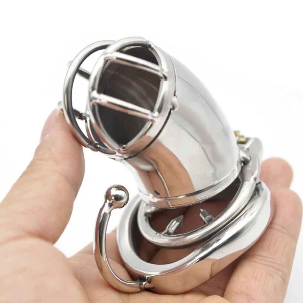 Nessus Play chastity cage with stealth lock and ball hook