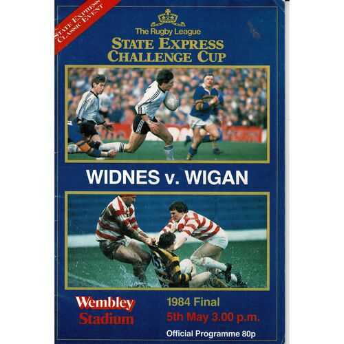 1984 Widnes v Wigan (05/05/1984) Rugby League Challenge Cup Final Programme
