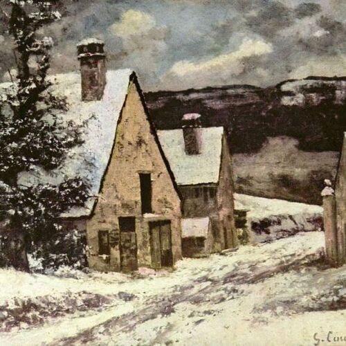 Village Street In Winter