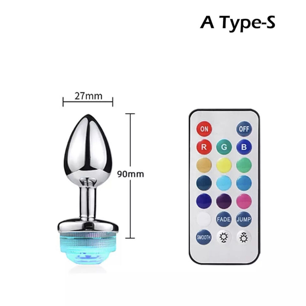 Nessus Play light up metal anal plug with remote control