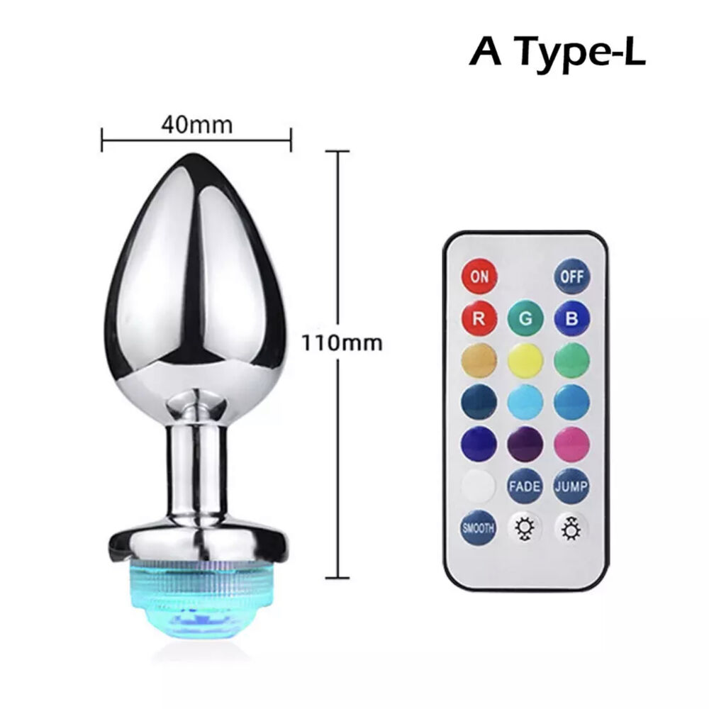 Nessus Play light up metal anal plug with remote control