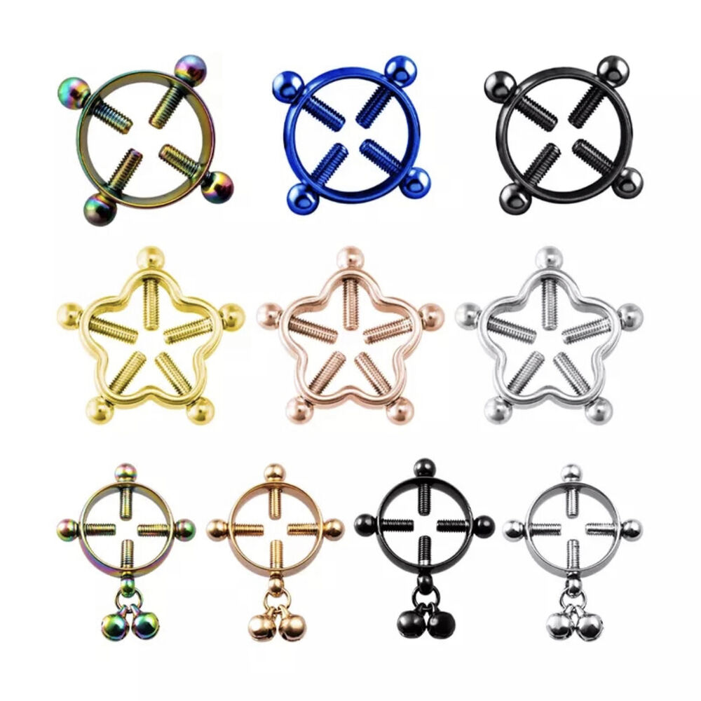 Nessus Play nipple clamps with shield choice of colours