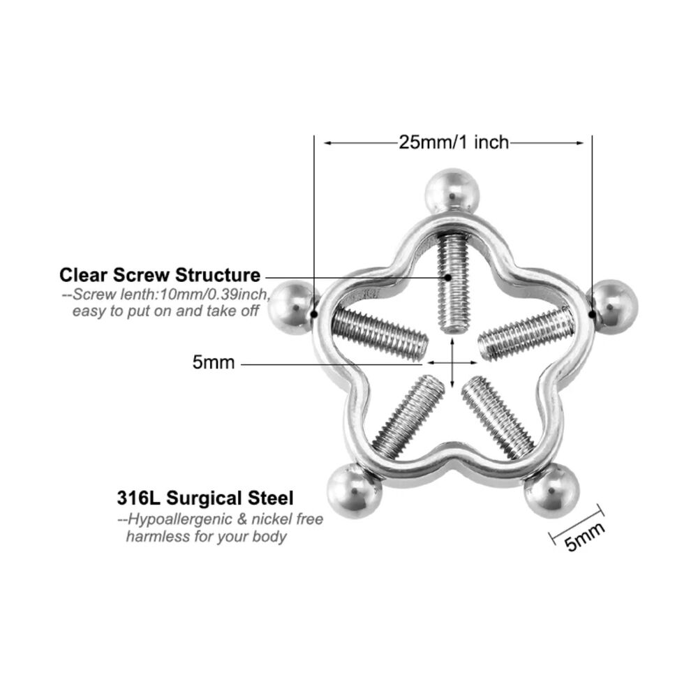 Nessus Play nipple clamps with shield choice of colours