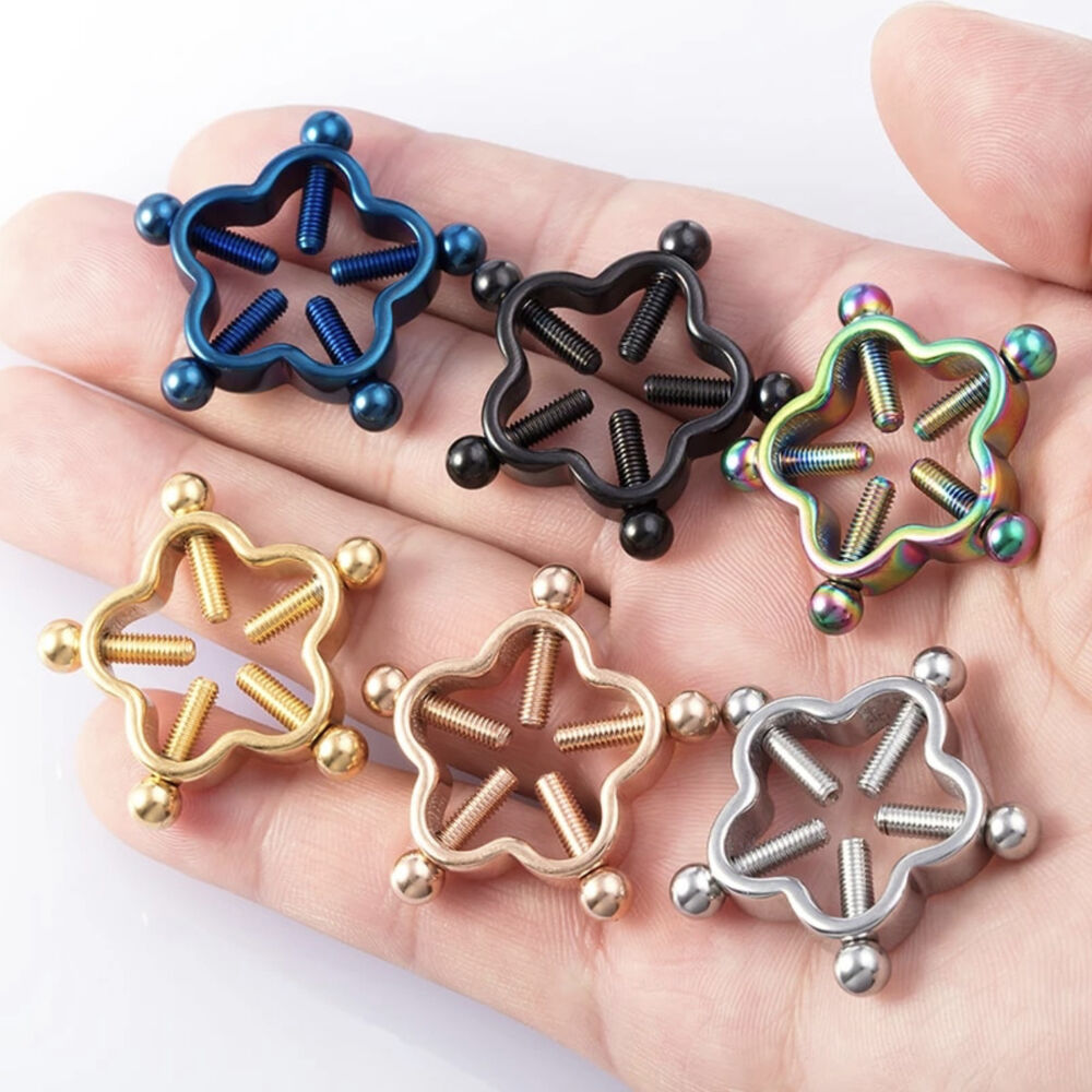 Nessus Play nipple clamps with shield choice of colours