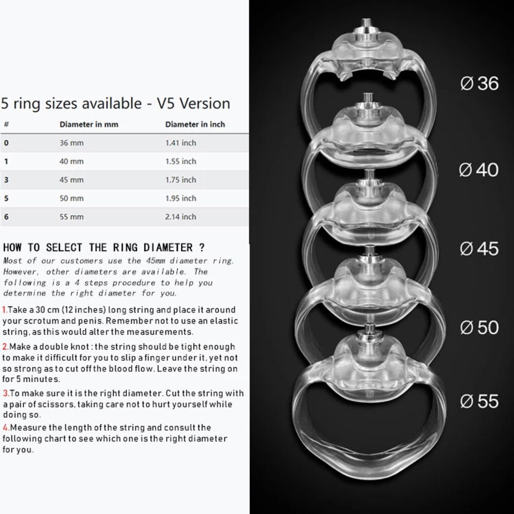 Nessus Play V5 NEW Click and lock Chastity cage new integrated system.