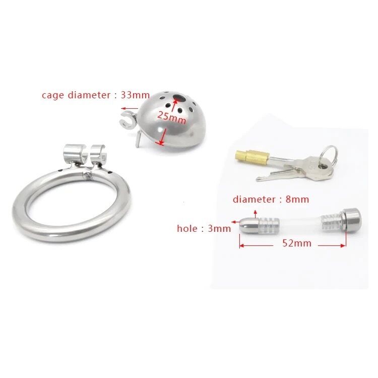Nessus Play nullification extra small chastity cage with catheter tube