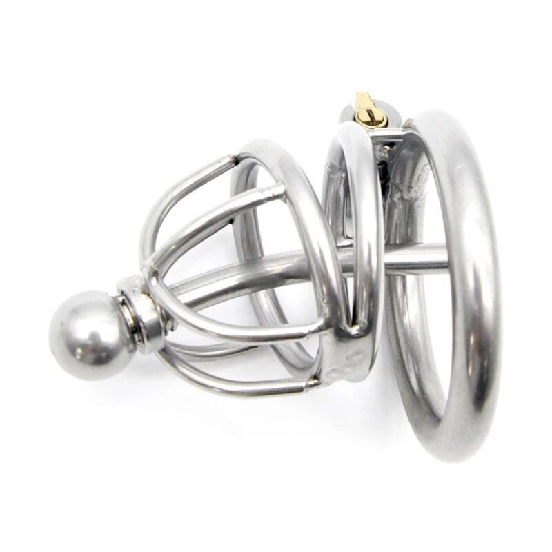 Nessus Play stainless steel chastity cage with urethral tube deep sensation control