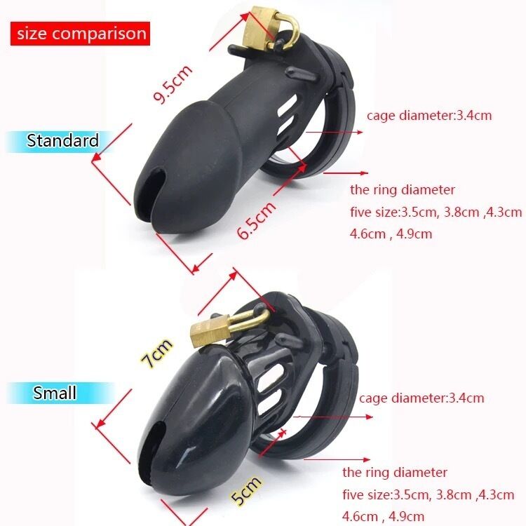 Nessus Play soft silicone chastity cage with padlock